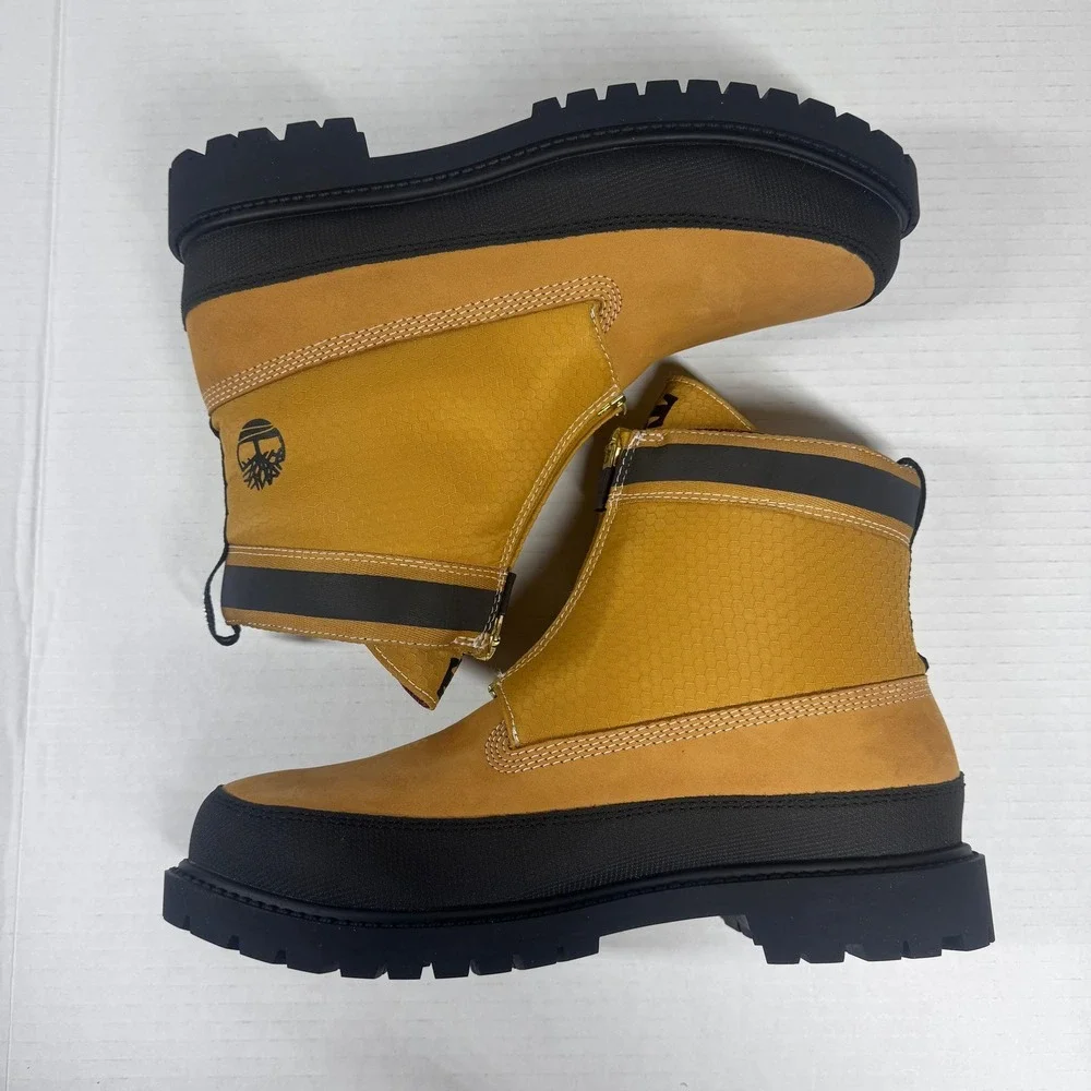 Timberland New Size 7M Heritage Front Zip Toe Bumper Boot‎ Wheat Nubuck Leather